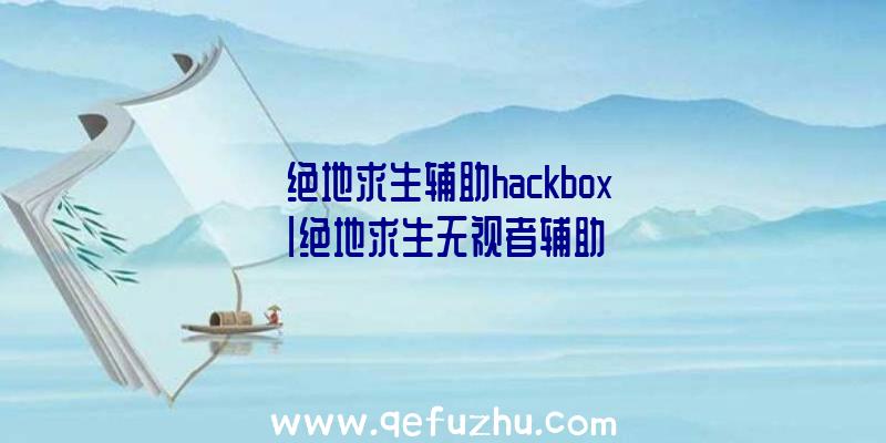 「绝地求生辅助hackbox」|绝地求生无视者辅助